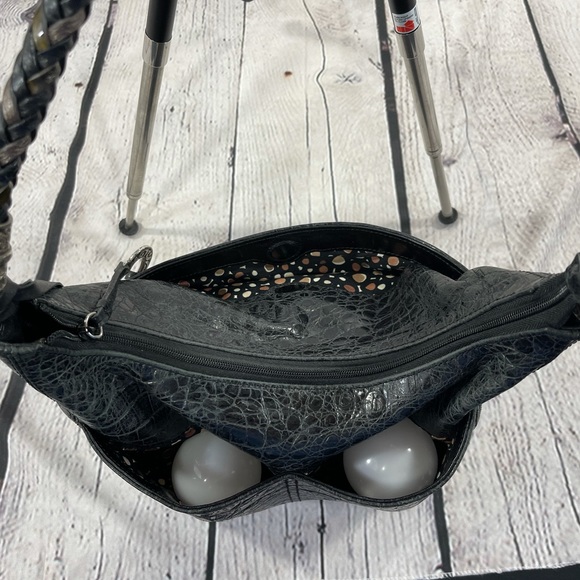 Brighton Leather Alligator Print Shoulder Bag - Picture 4 of 10